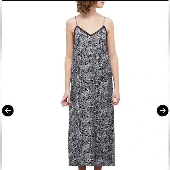 THE KOOPLES Paisley Midi Slip Dress – Size 0 – NWT - Picture 11 of 13